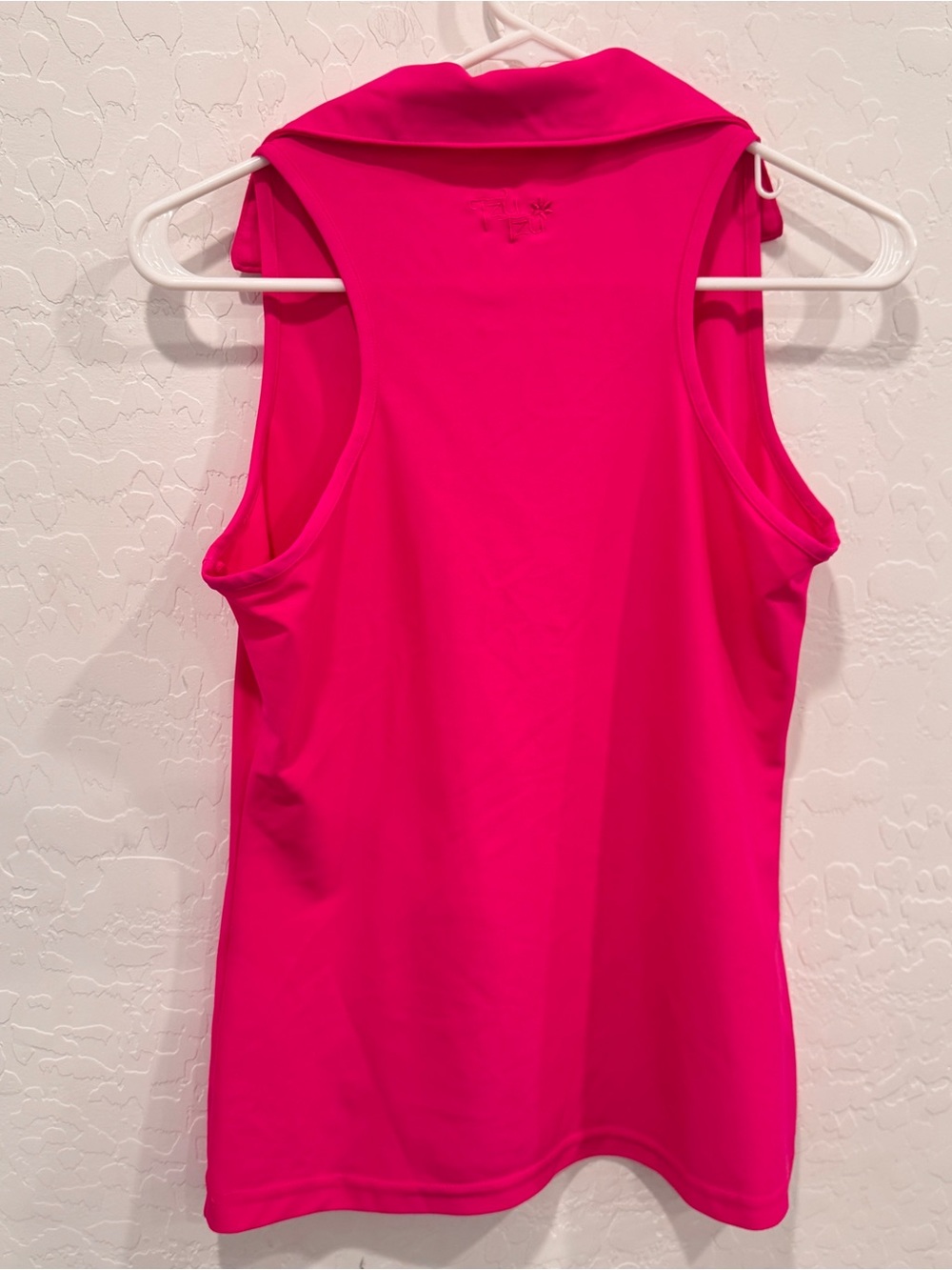 Tzu Tzu Sleeveless Polo Quinn Top Hot Pink Golf Size Medium Women’s Stretch - Picture 5 of 6